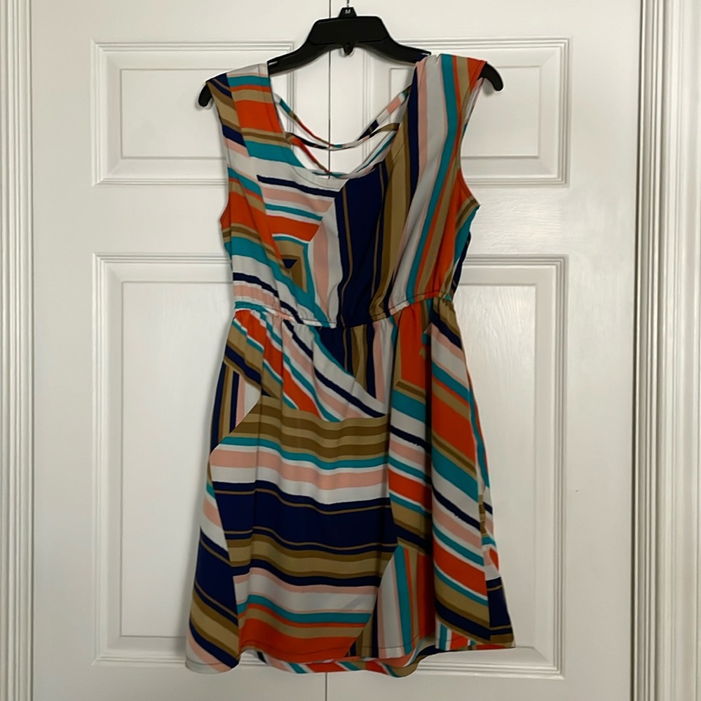 Multicolored Striped Dress